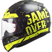 Full Face Motorcycle Helmet Ls2 FF353 RAPID Player Yellow Fluo Black