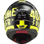 Full Face Motorcycle Helmet Ls2 FF353 RAPID Player Yellow Fluo Black