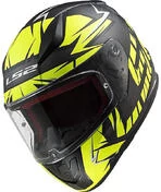 Full Face Helmet Moto Ls2 FF353 RAPID Chrome Black Matt Yellow Fluo