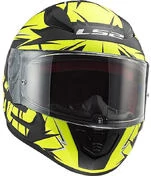 Full Face Helmet Moto Ls2 FF353 RAPID Chrome Black Matt Yellow Fluo