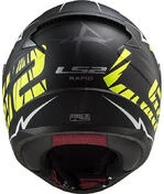 Full Face Helmet Moto Ls2 FF353 RAPID Chrome Black Matt Yellow Fluo
