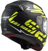 Full Face Helmet Moto Ls2 FF353 RAPID Chrome Black Matt Yellow Fluo