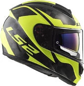 Carbon Integral Helmet Ls2 FF397 Vector C Shine Hi-V Yellow Fluo