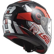 Full Face Motorcycle Helmet Ls2 FF353 Rapid STRATUS Black Red Silver