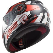 Full Face Motorcycle Helmet Ls2 FF353 Rapid STRATUS Black Red Silver