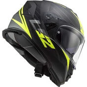 Ls2 FF800 STORM 2 NERVE Full Face Motorcycle Helmet Matt Black Fluo Yellow