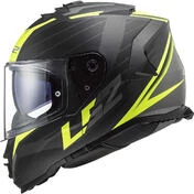 Ls2 FF800 STORM 2 NERVE Full Face Motorcycle Helmet Matt Black Fluo Yellow