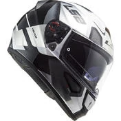 Integral Motorcycle Helmet In Ls2 Fiber FF397 VECTOR Evo Automat Matt Titanium White