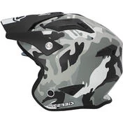 Acerbis Aria 2206 Jet Motorcycle Helmet Brown Camo