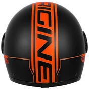 Motorcycle Helmet Jet Black Origin Neon Orange