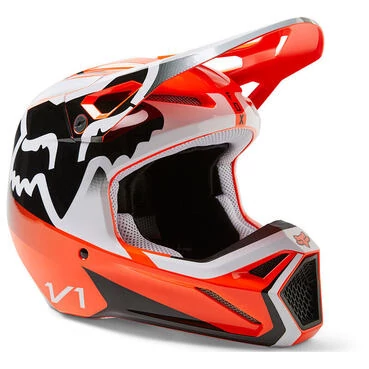 Fox V1 Leed Мотошлем Orange Fluo Оранжевый
