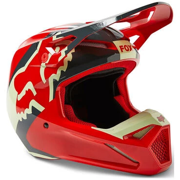 Fox V1 Xpozr Мотошлем Red Fluo Красный