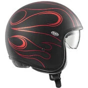 Motorcycle Helmet Jet Premier VINTAGE FR RED CHROMED BM Matt Red