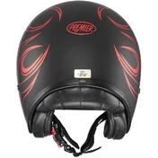 Motorcycle Helmet Jet Premier VINTAGE FR RED CHROMED BM Matt Red