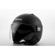 Moto Jet Helmet in Blauer BET HT Monochrome Black Fiber