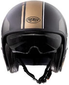 Motorcycle Helmet Jet Vintage VINTAGE EVO BL19 BM Premier Fiber Black Matte Gold