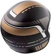 Motorcycle Helmet Jet Vintage VINTAGE EVO BL19 BM Premier Fiber Black Matte Gold