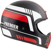 Motorcycle Integral Helmet Vintage Premier MX BL92 BM Black Red Matt