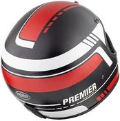 Motorcycle Integral Helmet Vintage Premier MX BL92 BM Black Red Matt