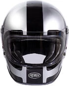 Motorcycle Integral Helmet Vintage 70s Premier Trophy DO Chromed Gray