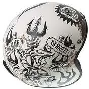 Vintage Pro Jet Fiber Motorcycle Helmet LE PETIT CLASSIC EVO BD 8 BM Matt White