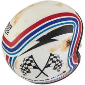 Motorcycle Helmet Jet Premier VINTAGE BTR 12 BM White Blue Red Matt