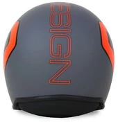 Moto Jet Helmet in Momo Fiber Design Raptor Gray Frost Red Outline