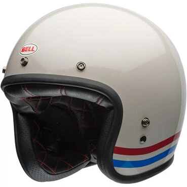 Bell Custom 500 Stripes Мотошлем White Белый