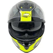 Helmet Moto Integral One CR7 Double Visor Multi Black Yellow Hy-Vision