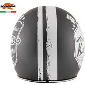 Motorcycle Helmet Jet Fiber Vintage Custom Kappa KV-29 PHILADELPHIA Petrolhead Titanium