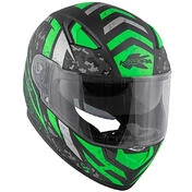 Integral Motorcycle Helmet Kappa KV-41 Dallas Pixel Matt Black Green