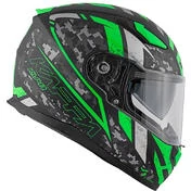 Integral Motorcycle Helmet Kappa KV-41 Dallas Pixel Matt Black Green