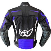 Motorcycle Jacket in Berik 2.0 Technical Fabric NJ-203302 WP Supersonik Camouflage Black Blue