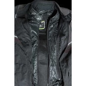 Motorcycle Jacket in Berik 2.0 Technical Fabric NJ-193328 Safari Pro Black Gray