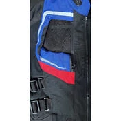 Motorcycle Jacket in Berik 2.0 Technical Fabric NJ-193328 Safari Pro Black Blue