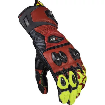 Ls2 Feng мотоперчатки Red Hv Yellow Красный
