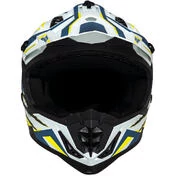 Moto Cross Enduro helmet iXS 363 2.0 Matt White Blue Yellow Fluo