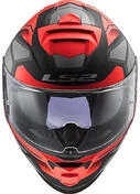 Full Face Motorcycle Helmet Double Visor Ls2 FF800 STORM Faster Red Titanium Matt