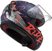 Full Face Helmet Moto Ls2 FF353 RAPID Naughty Blue Orange Fluo Matte