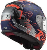 Full Face Helmet Moto Ls2 FF353 RAPID Naughty Blue Orange Fluo Matte
