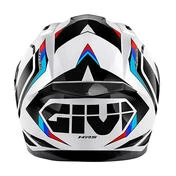 Givi 50.8F MACH1 Integral Motorcycle Helmet White Black Red