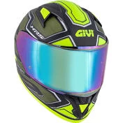 Integral Motorcycle Helmet Givi 50.6 Sport Deep Green Opaque Yellow Fluo Double Visor
