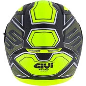 Integral Motorcycle Helmet Givi 50.6 Sport Deep Green Opaque Yellow Fluo Double Visor