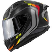 Givi 50.8F MACH1 Integral Motorcycle Helmet Matt Black Gray Red