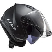 Double Visor Motorcycle Helmet Jet Ls2 OF600 Copter Solid Matt Black