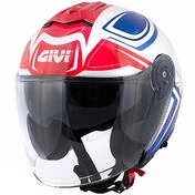 Motorcycle Мотошлем Jet Givi X.22 Planet Hyper White Red Blue Double визор