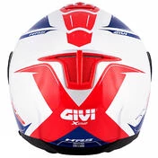 Motorcycle Helmet Jet Givi X.22 Planet Hyper White Red Blue Double Visor