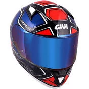 Integral Motorcycle Helmet Givi 50.6 Sport Deep Blue Red Double Visor