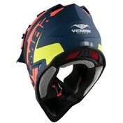 Vemar VH Taku Eye Cross Enduro Motorcycle Helmet Black Orange Blue Matt