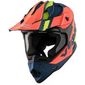 Vemar VH Taku Eye Cross Enduro Motorcycle Helmet Black Orange Blue Matt